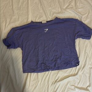 Purple Gymshark Crop Top with Logo